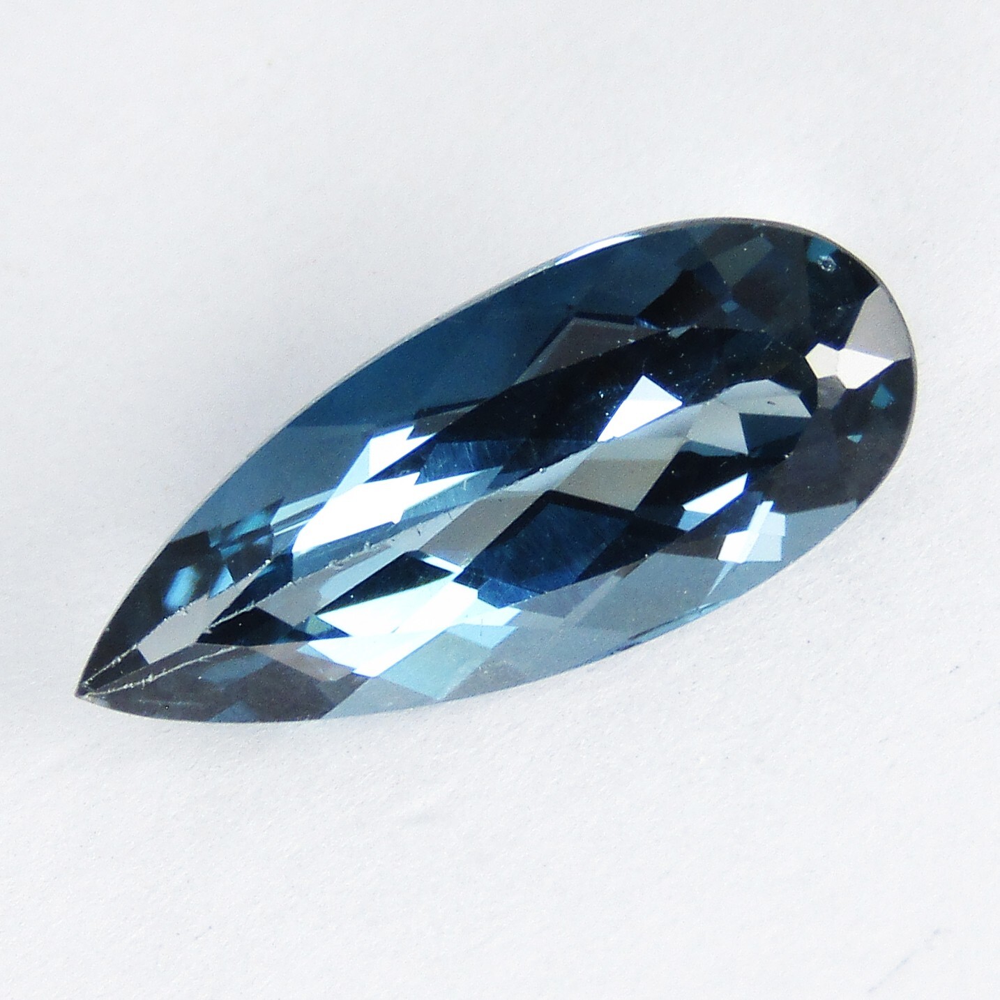 3.10Cts Stunning Natural London Blue Topaz Pear Shape Loose Gemstone From Brazil