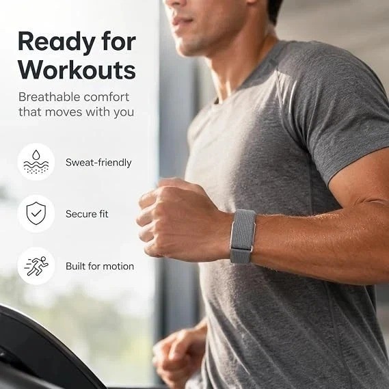 For Google Fitbit Air 2026 Nylon Adjustable Sports Loop Replacement Band Strap