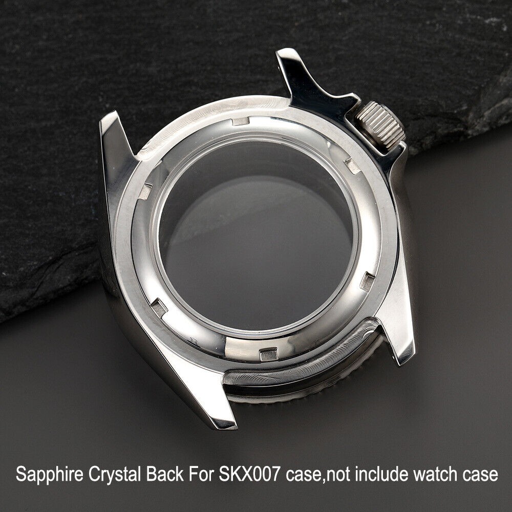 33mm Transparent Sapphire Glass Watch Case For Seiko SKX007 SKX009 SKX173 Watch/