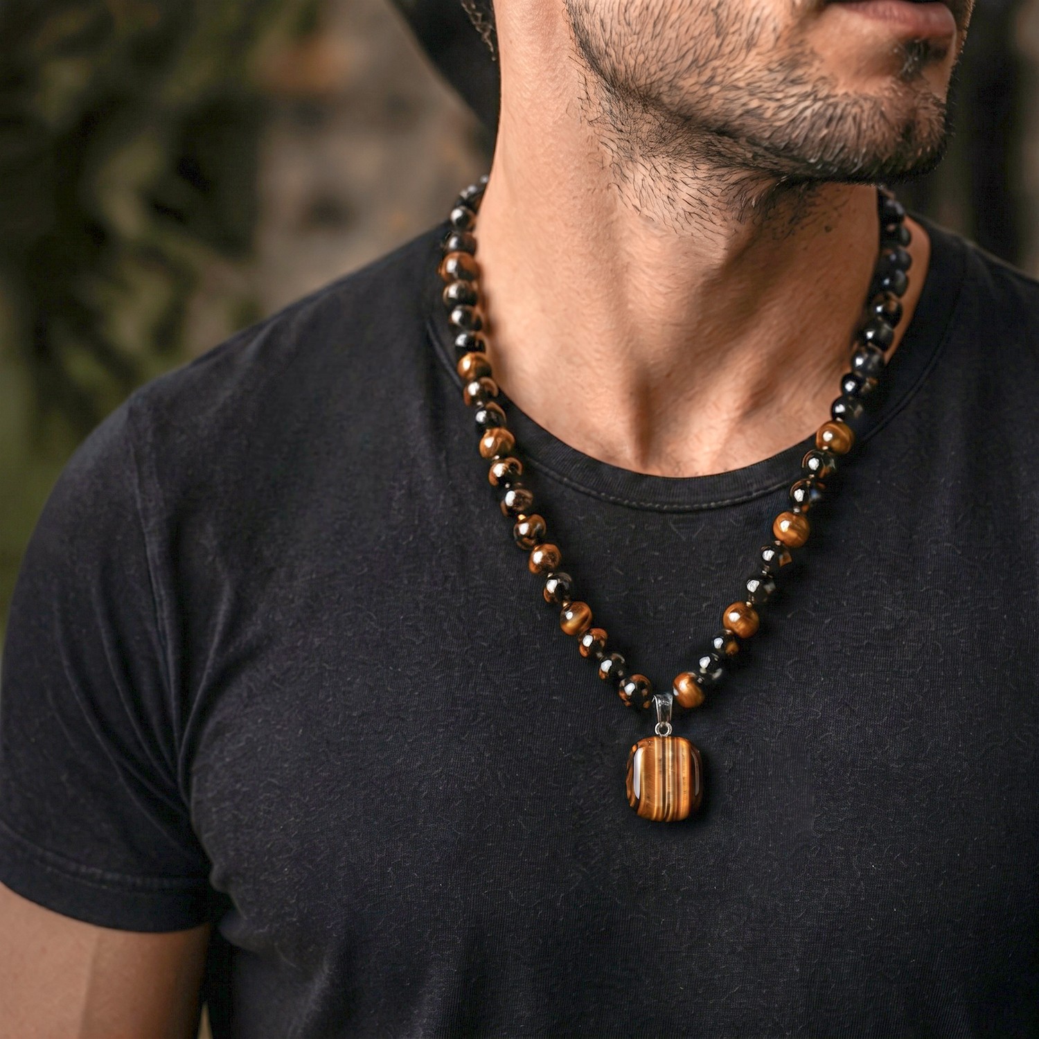 Money Attraction Necklace & Tiger Eye Pendant Healing Crystal Stone Jewelry Gift