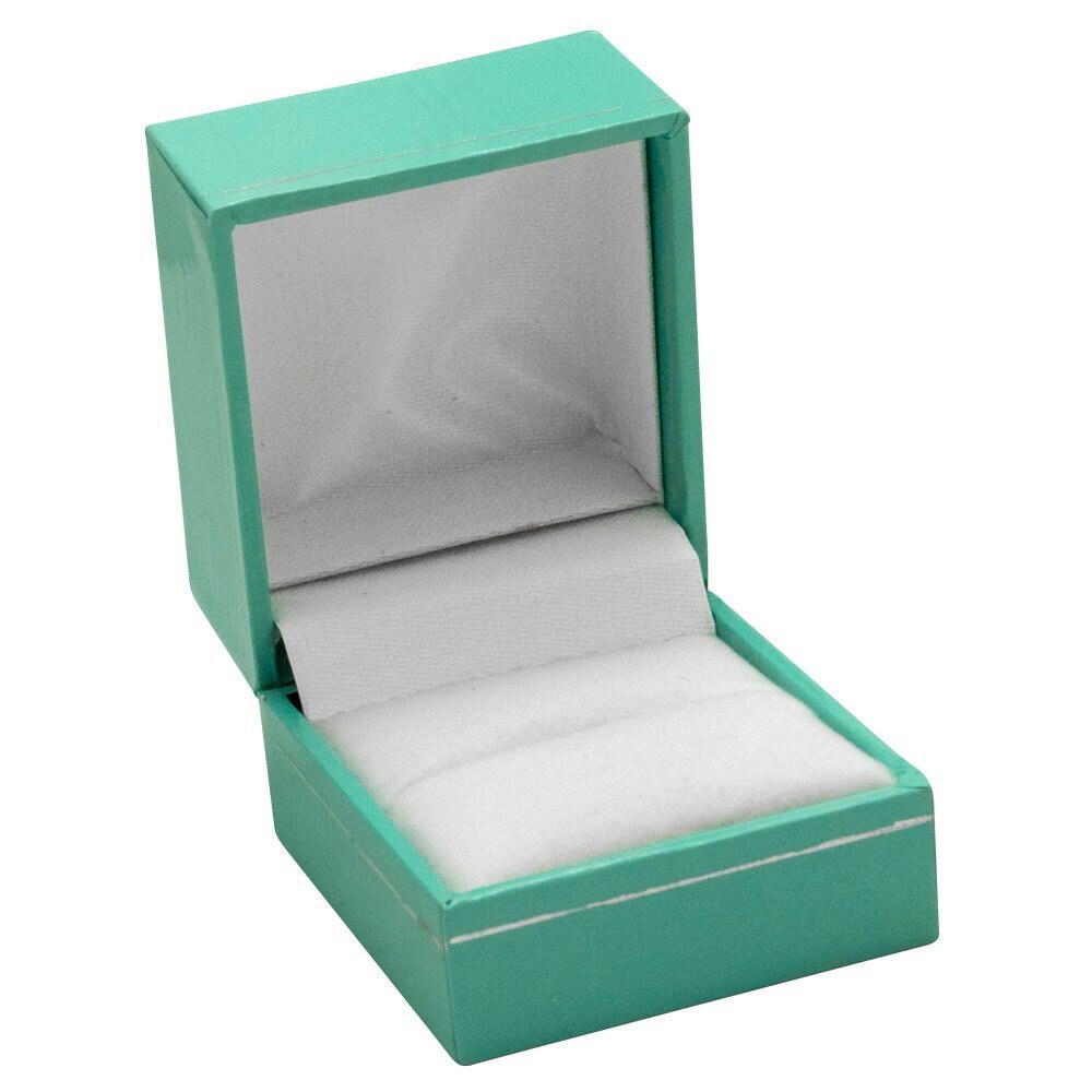 Lot of 12 Teal Leatherette Jewelry Ring Bracelet Earring Necklace Box Gift Boxes