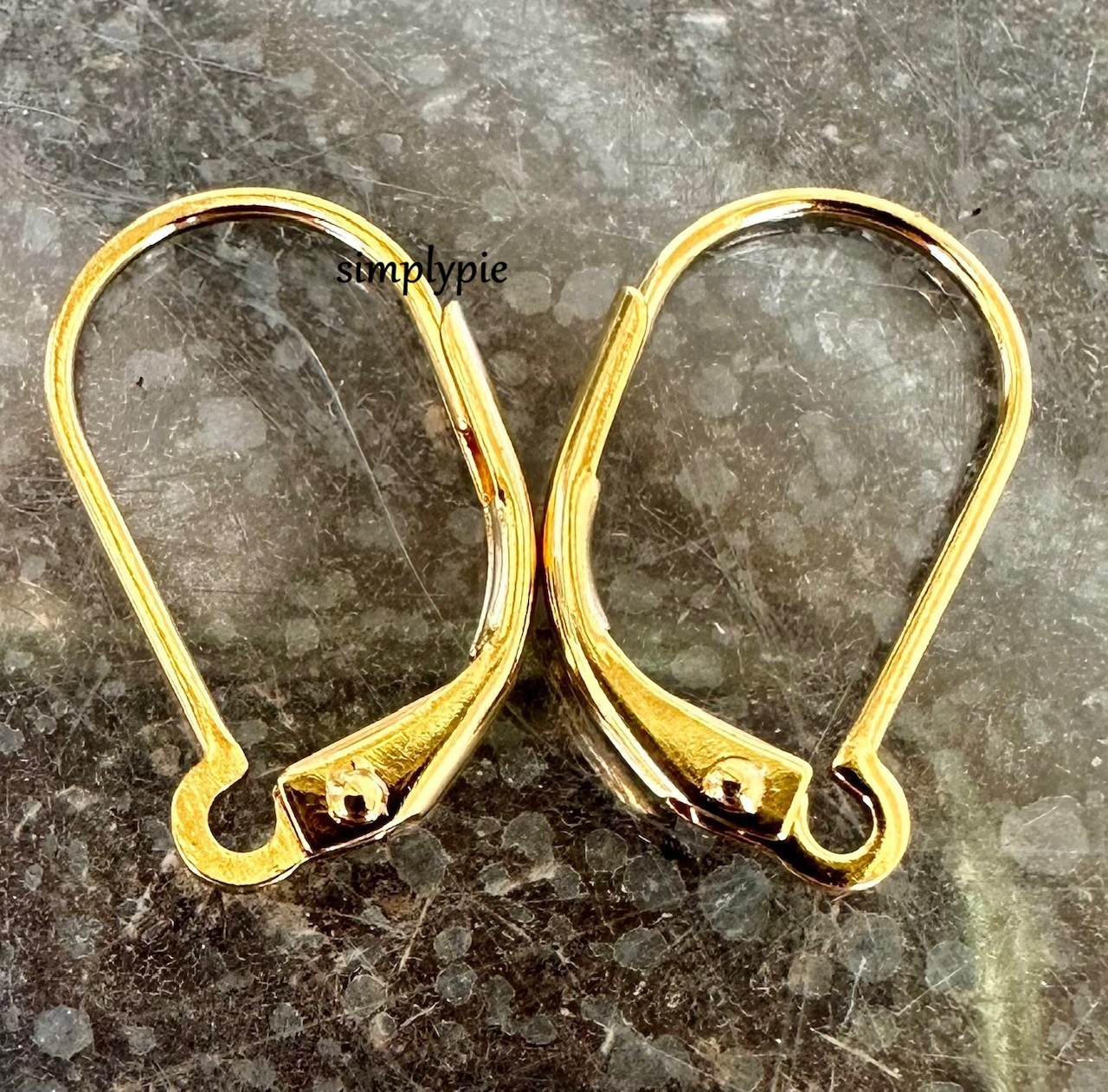 Gold Interchangeable Leverback Earring 8pcs Earwires Open Loop Findings (4Pairs)