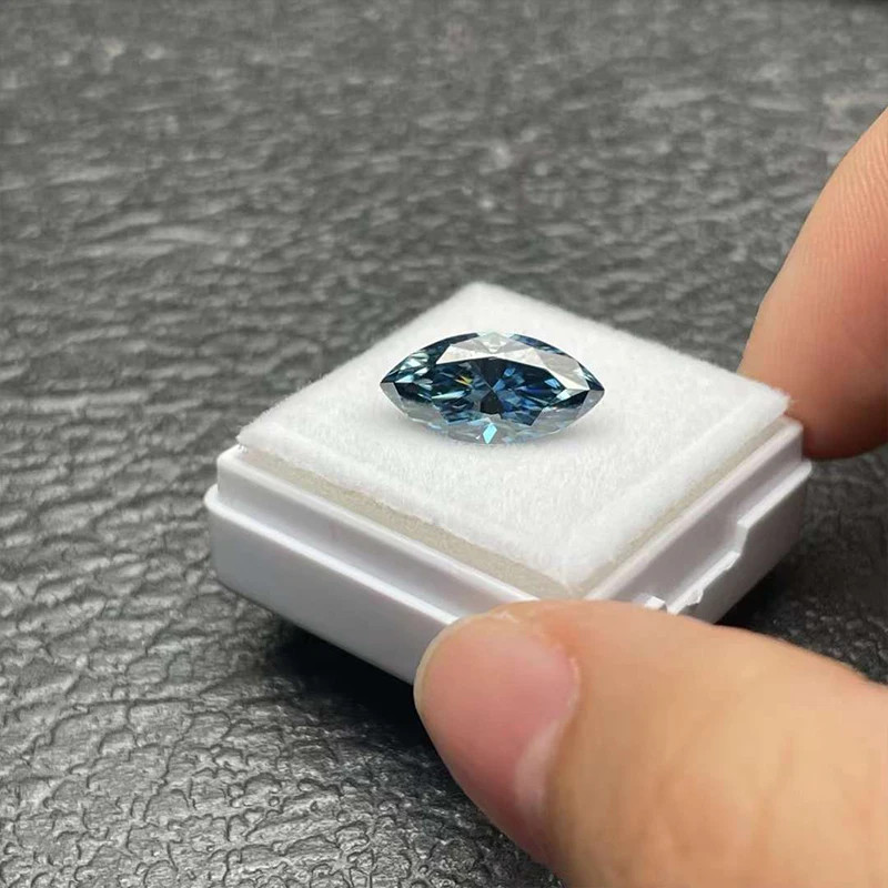 GRA VVS1 Royal Blue 0.1ct-5ct Multiple Shapes Loose Moissanite Wholesale Price
