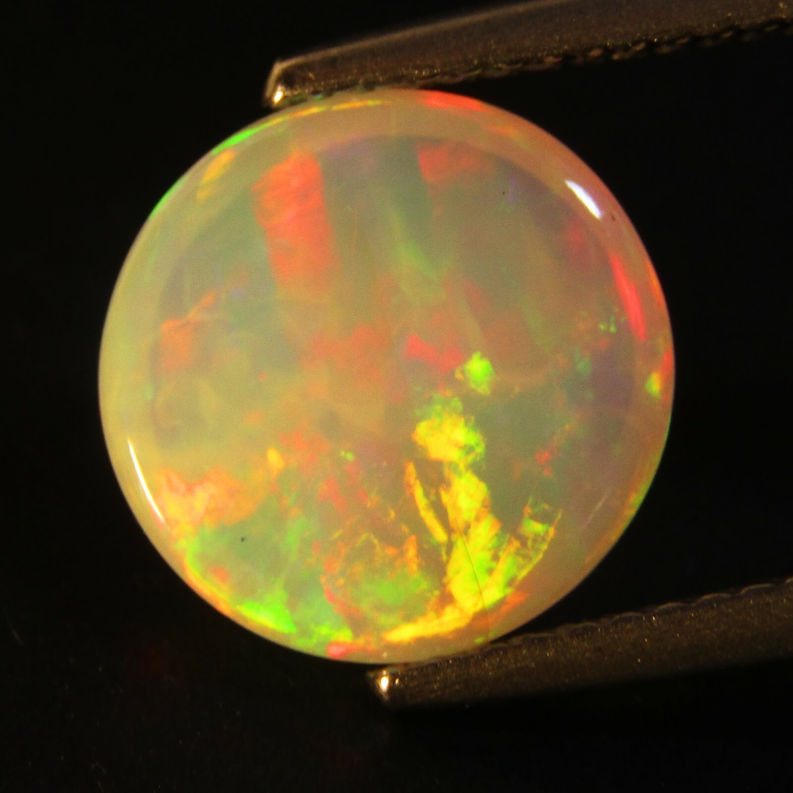 3.07Cts Natural Earth Mined Color Play Ethiopian Opal Oval Cabochon Gem Ref VDO