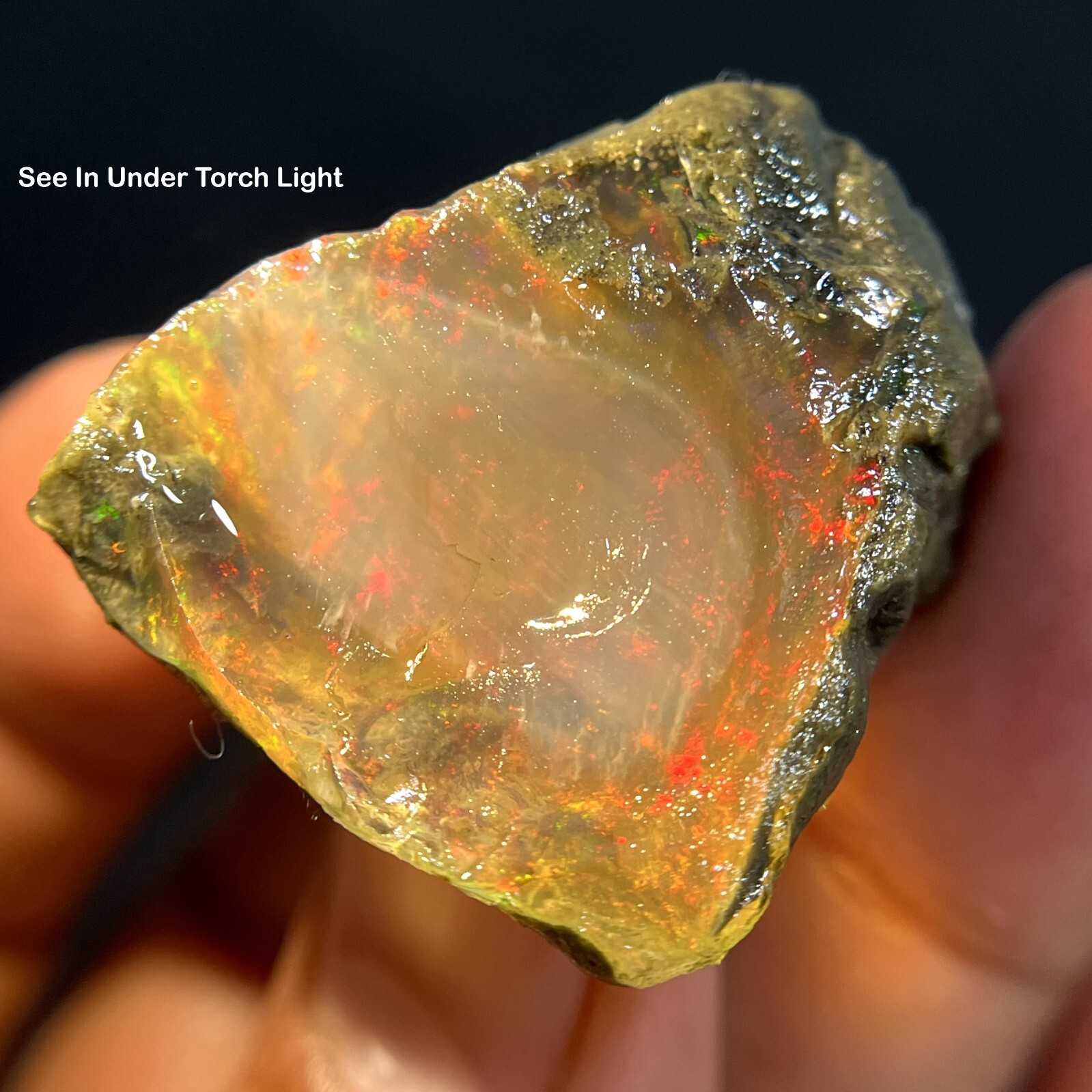 83 Cts Natural Ethiopian Opal Rough Gemstone Grade AAA+ Welo Multi Fire Opal Raw
