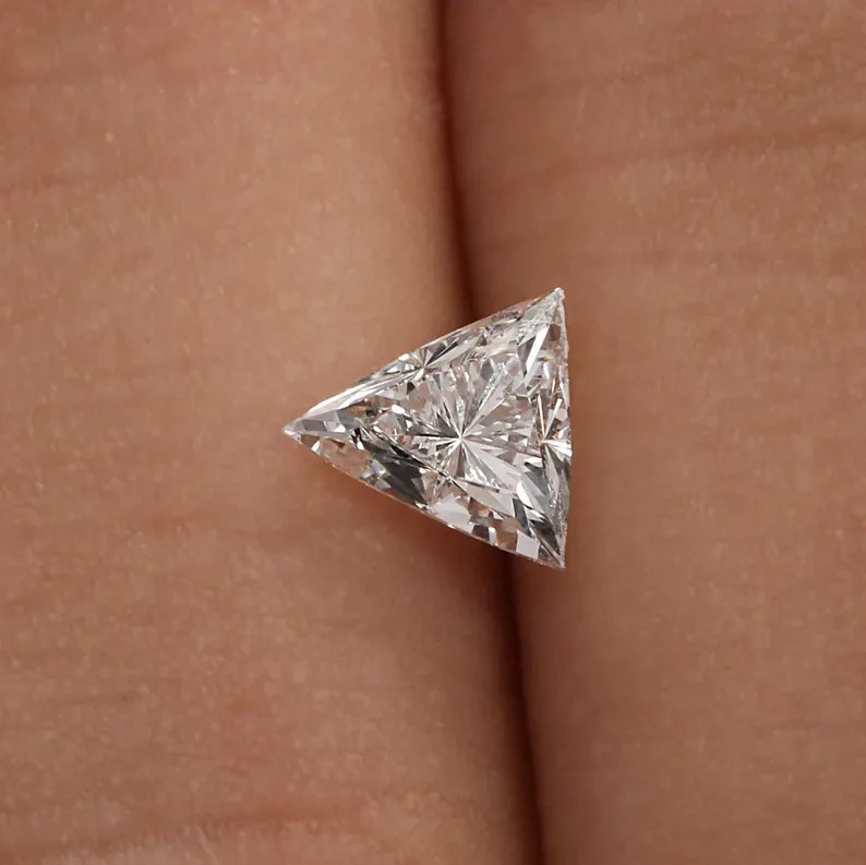 CERTIFIED 1.05 Ct Earth-Mined Natural Diamond traingle cut LOOSE VVS1/ 6 mm