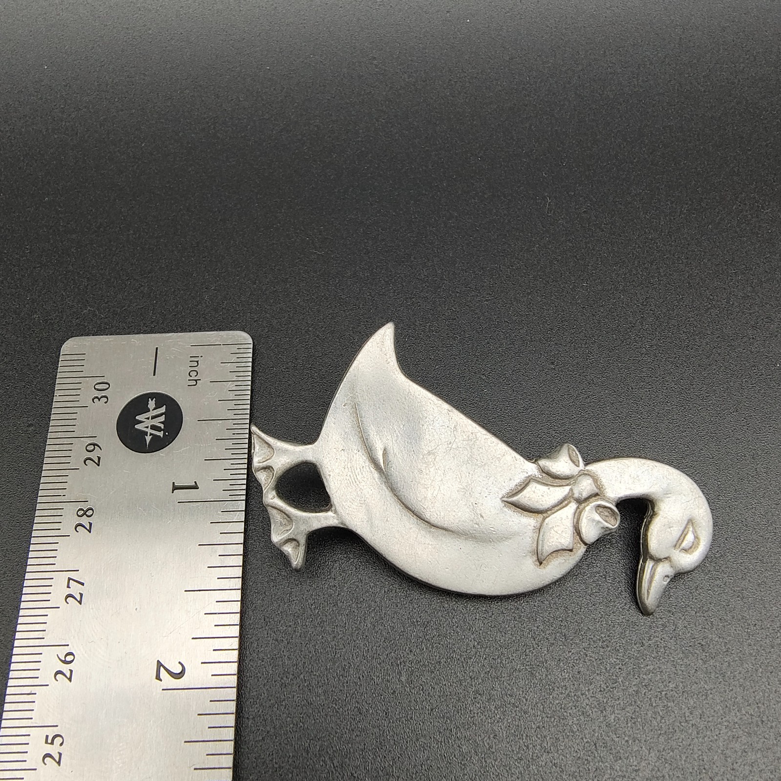 Vintage Seagull Pewter Canada Goose Brooch Country Farmhouse Figural Signed