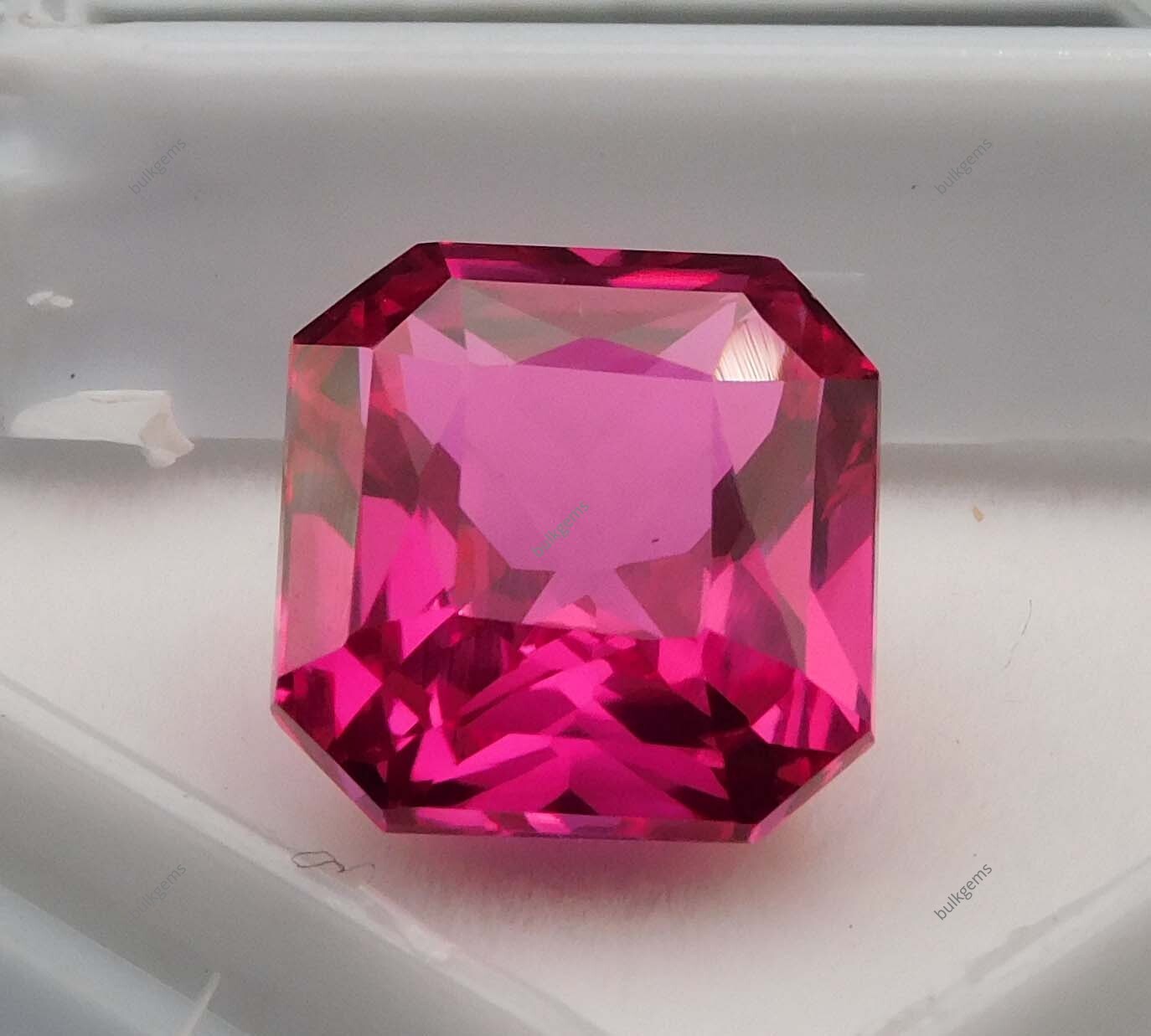 10.45 Ct Rare Natural Pink Sapphire Square Cut Certified Loose Gemstone