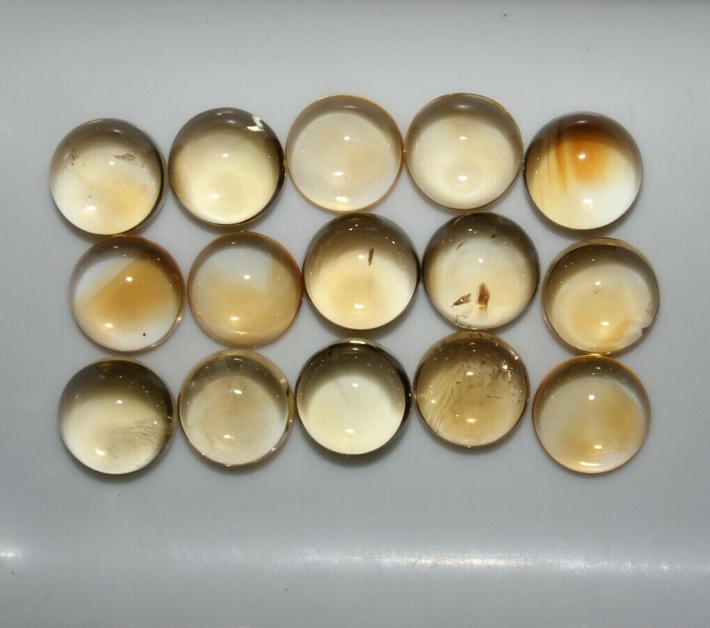 Citrine 2mm, 3mm, 4mm, 5mm, 6mm, 8mm & 10mm Round Cabochon Loose Gemstone(s)
