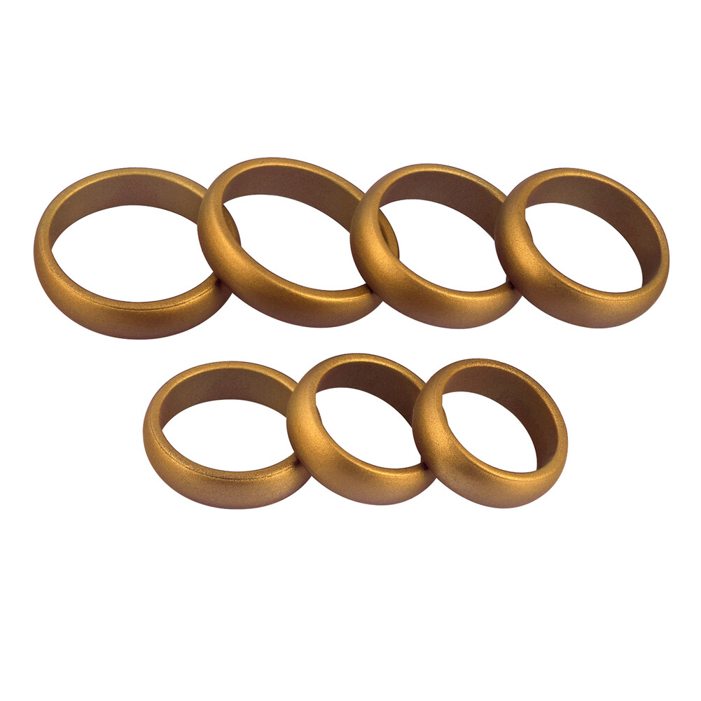 1PC Silver Gold Coppery Silicone Wedding Ring Rubber Engagement Band Size 4-10#