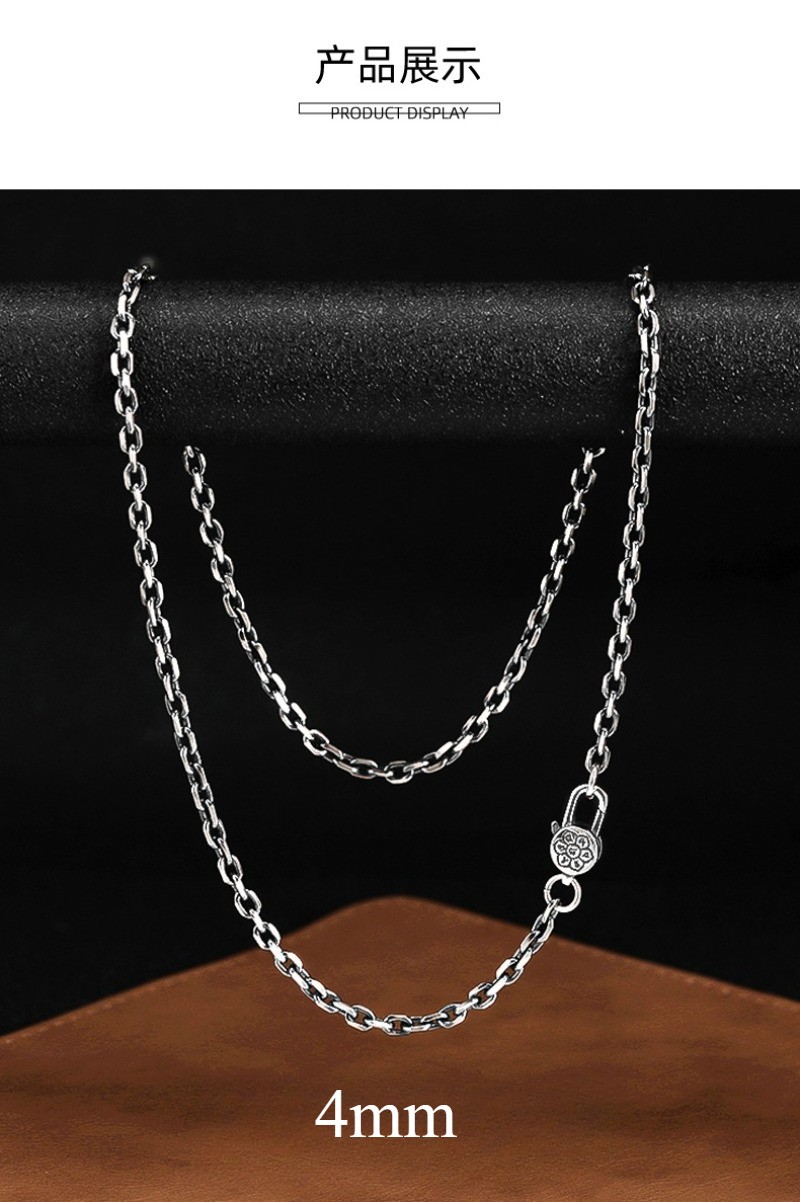 Artisan Cable Link Chain S925 Sterling Silver Heavyweight Men & Women Necklace