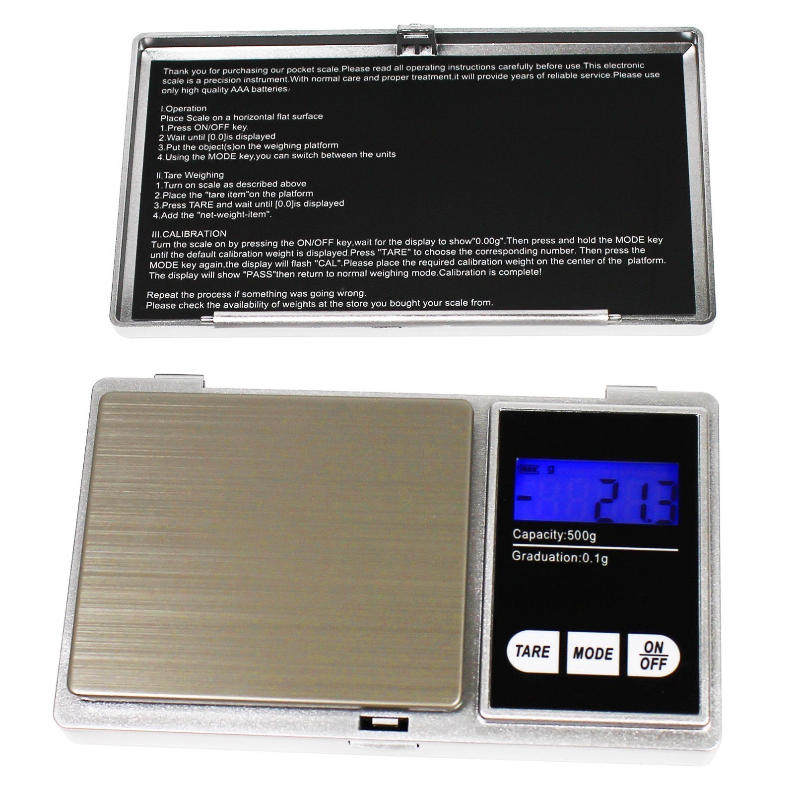 Digital Scale 2000g x 0.1g Jewelry Gold Silver Coin Gram Pocket Size Herb Grain