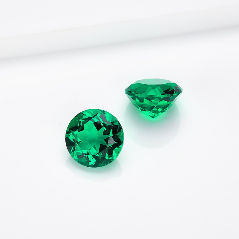 Lab Grown Columbia Emerald 0.5-10ct Round Cut VVS1 for Jewelry Making AGL