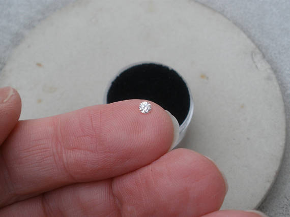 3.5mm White Natural Diamond Loose Faceted Round VS2 Clarity