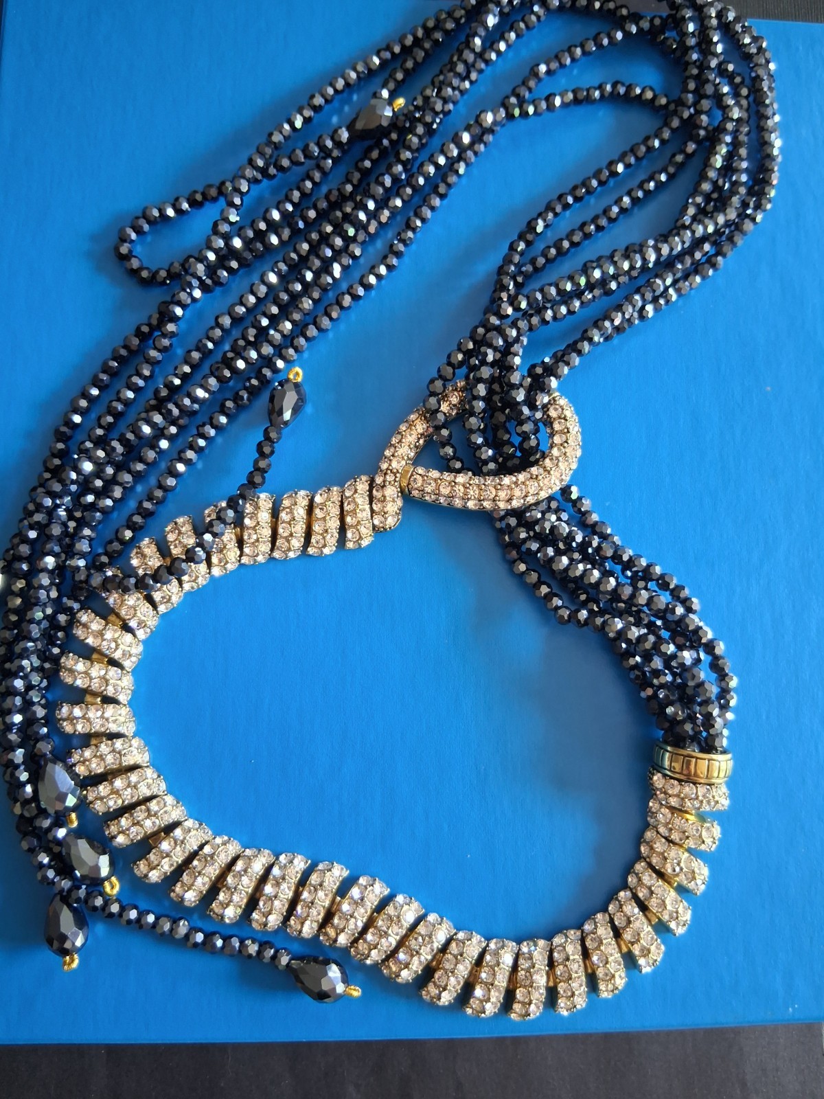 Heidi Daus modern crystal and hemitate necklace