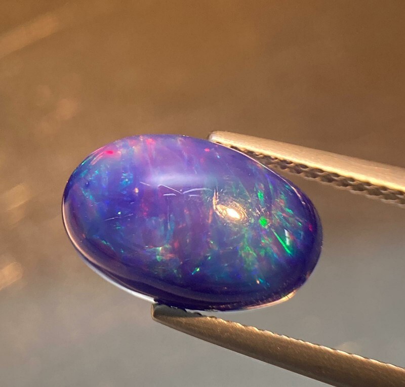 3.07 Cts | natural loose” Opal | multi color blue | oval Shape | Cabochon