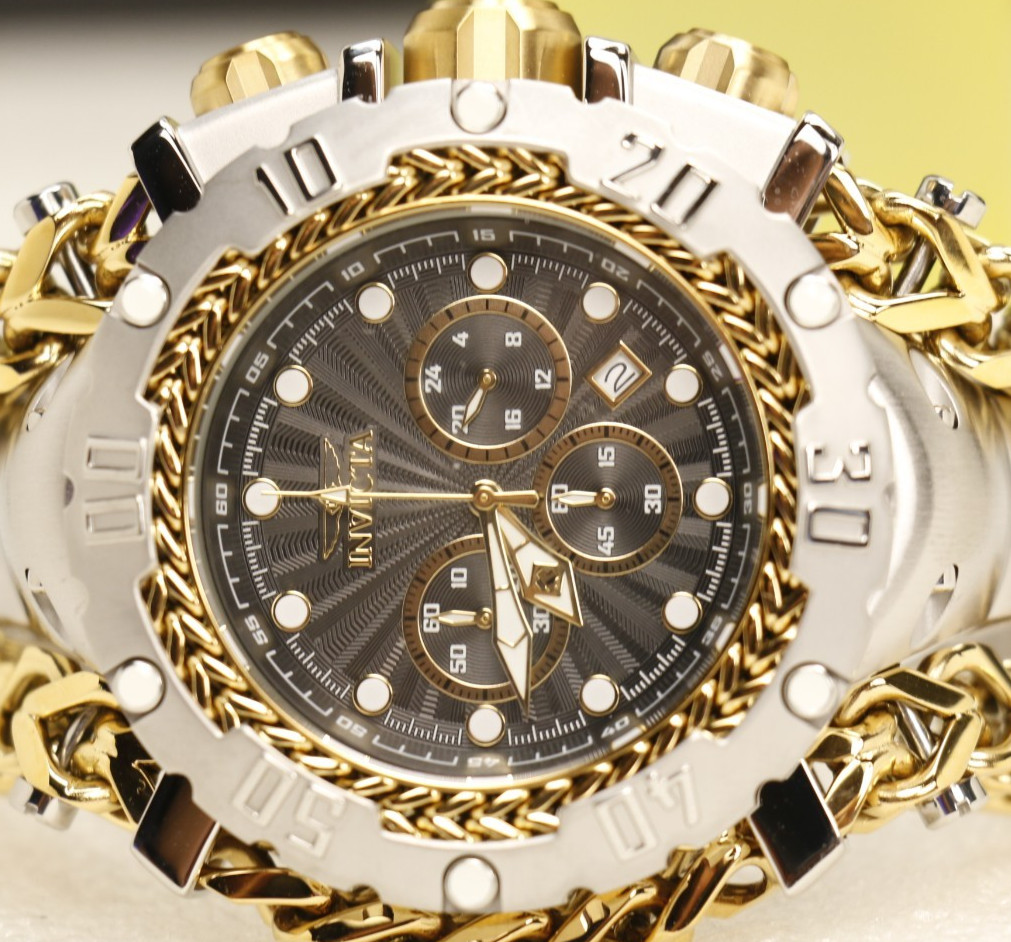 Invicta Gladiator Men’s Watch 58.3mm, Gold, Steel 48188, Silver Gold tone