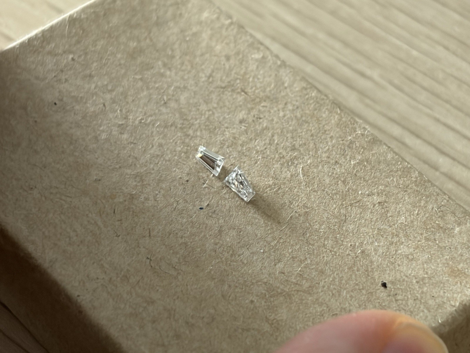 .50-.55tcw 4mm x 2.3mm Tapered Baguette Match Pair Natural Diamonds Loose VS