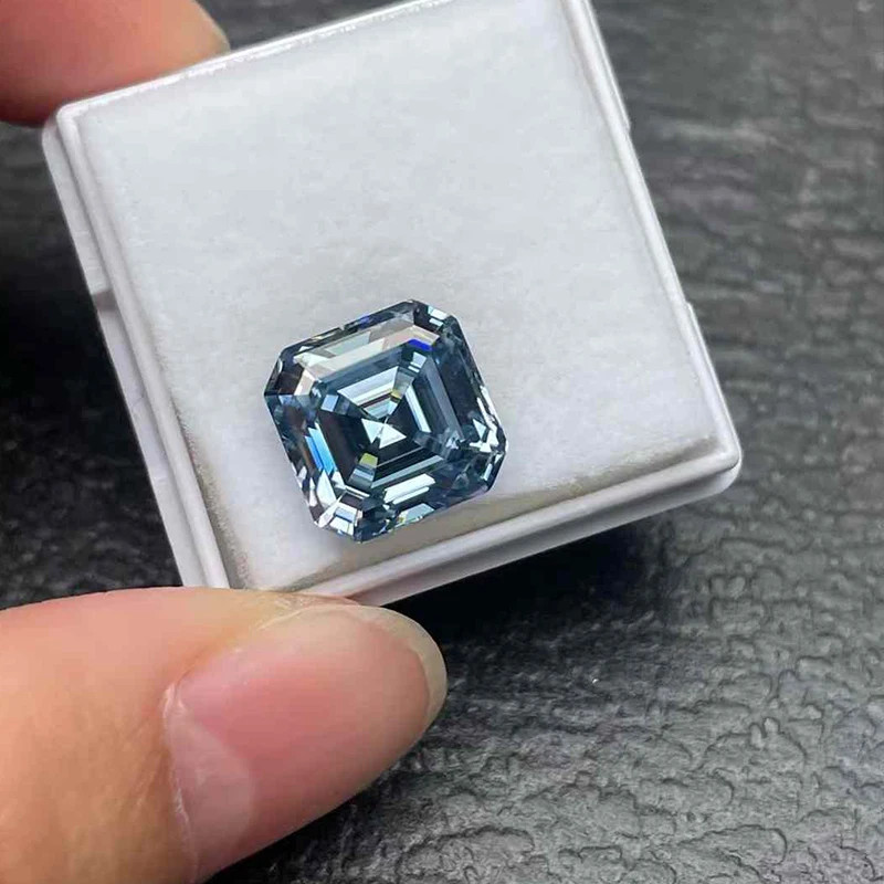 GRA VVS1 Royal Blue 0.1ct-5ct Multiple Shapes Loose Moissanite Wholesale Price