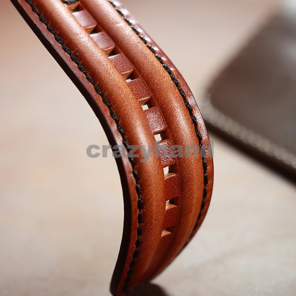 20mm 22mm 24mm Quick Release Genuine Leather Watch Strap Band for Men Wristband