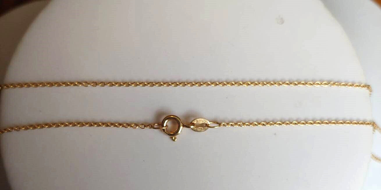 9ct Yellow Gold Trace Chain 1.2 Grams 16 Inch / 40cm NEW