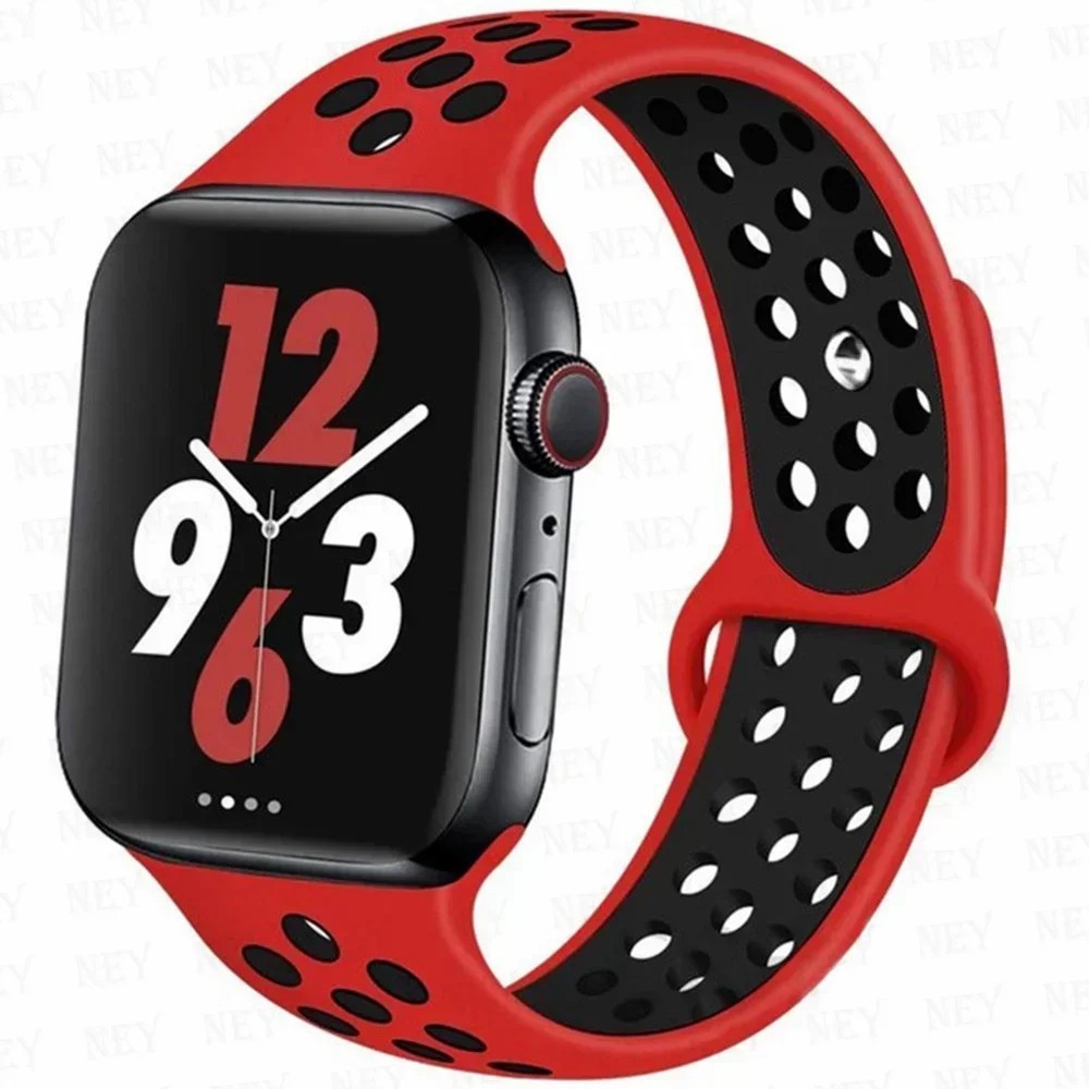Silicone Sport Strap Band for Apple Watch Series 10 9 8 7 6 5 4 3 2 1 SE