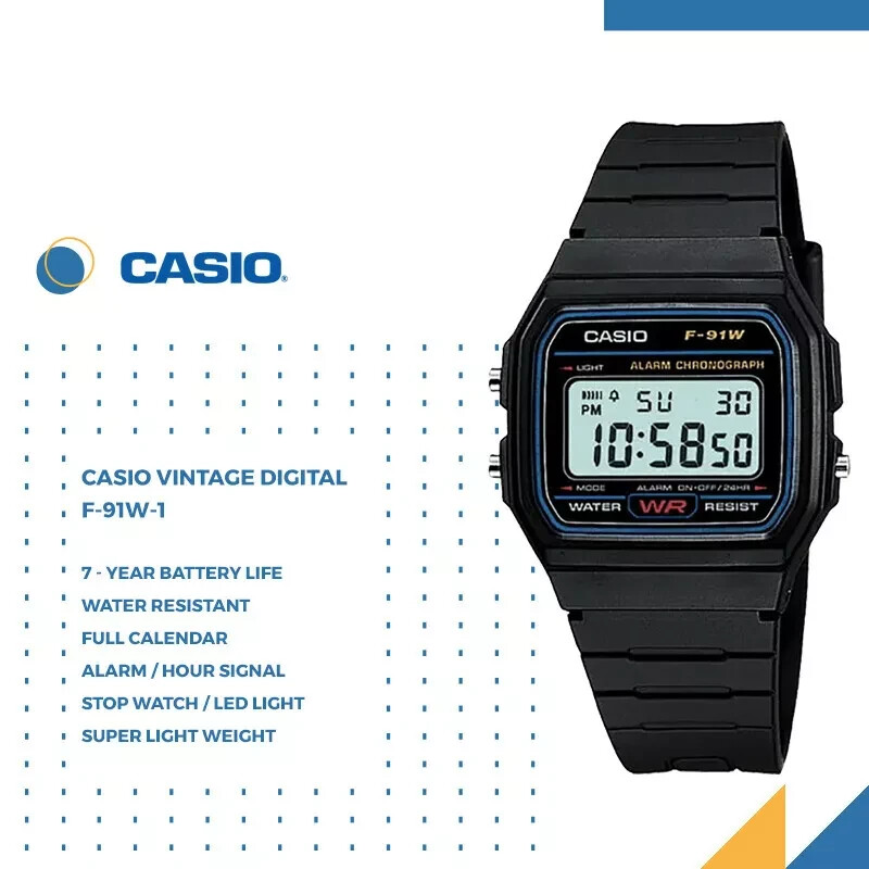 GENUINE ORIGINAL Brand New Casio F91W F-91-W / AE1000W AE-1000-WWrist Watch
