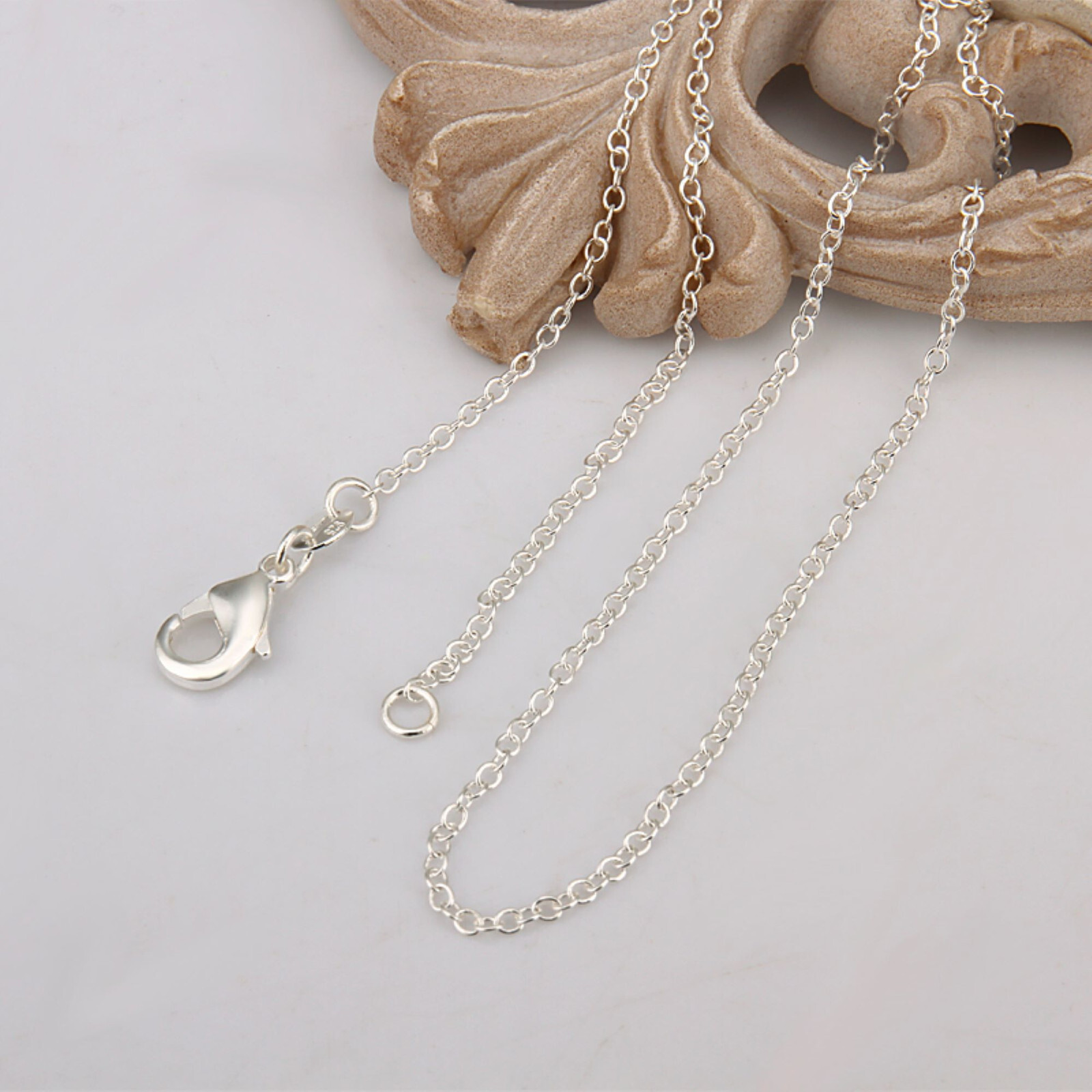 Italian 1mm Fine Link Extra Long 30 Inch Chain Necklace Sterling Silver