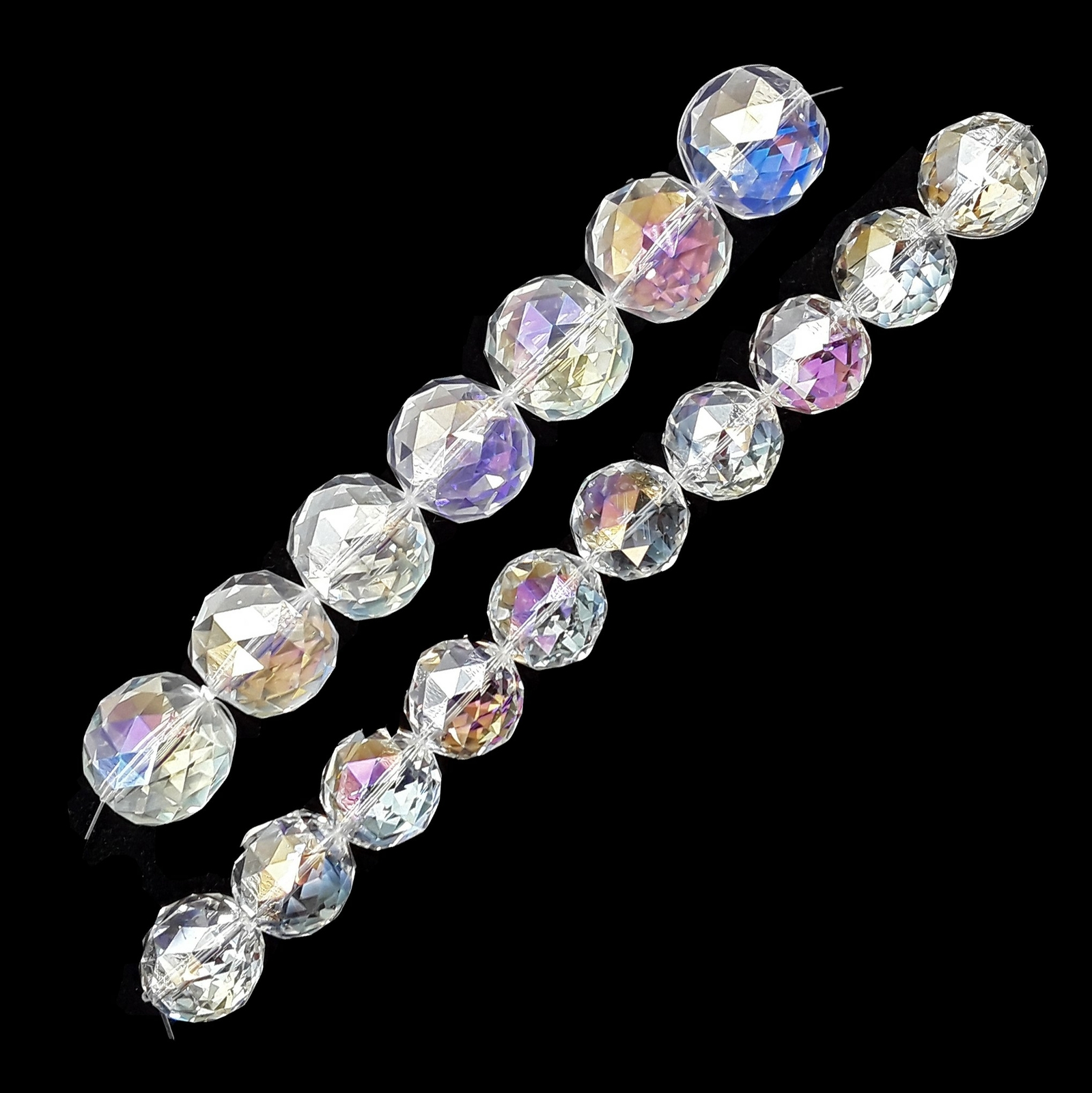 Clear AB Crystal Glass Faceted Balls Chandelier Sun Catcher Beads 24mm 30mm 8″