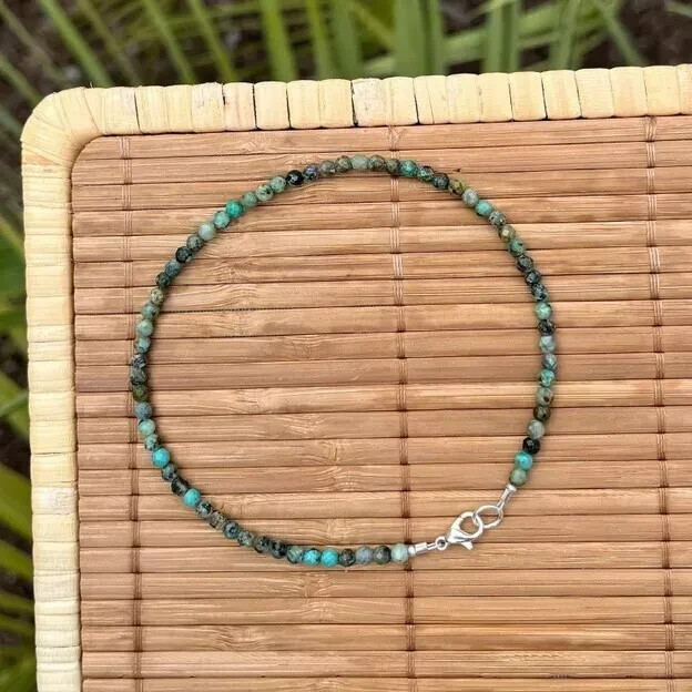 African Turquoise Beads Crystal Anklet Healing Bohemian Women’s Healing Jewelry