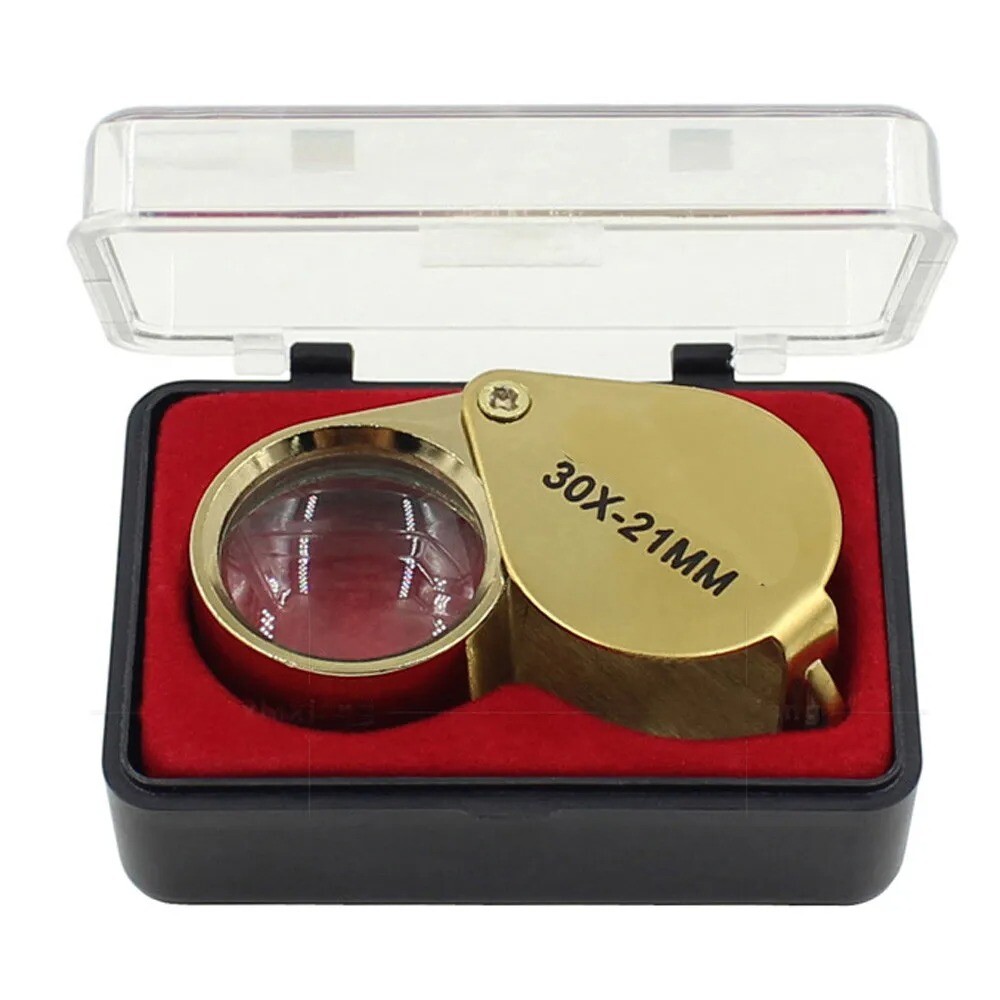 30x Jewelers Loupe Magnifier Inspection Coin Loop Magnifying Glass Eye Pocket