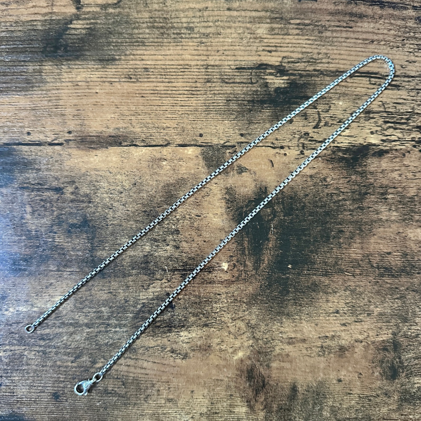 David Yurman Box Chain Necklace in Sterling Silver – 2.7mm – 20″ – FREE SHIPPING