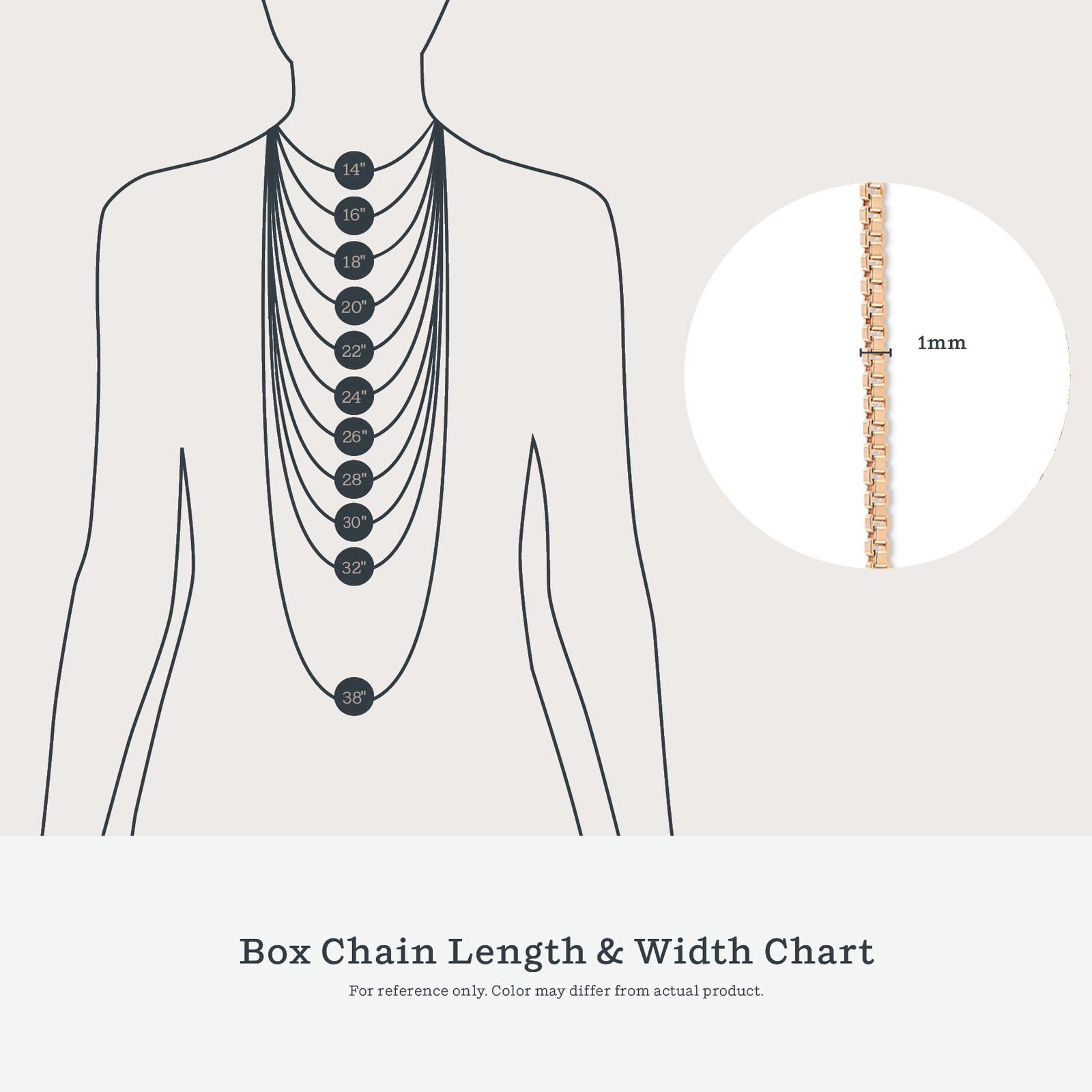 Rose Gold Plated .925 Sterling Silver 1mm Box Chain Necklace 12 – 40 inches!