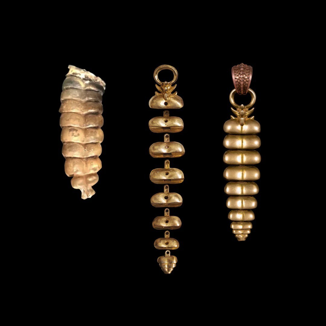 Rattlesnake Tail Pendant for Necklace Fidget Jewelry Gift for Snake lovers
