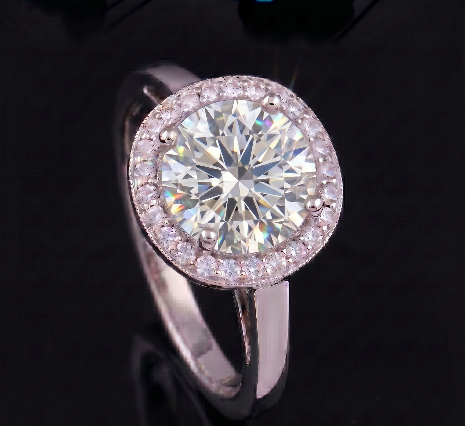 RARE 6.00 Ct Certified Round Shape White Natural Diamond Ring White Gold Finish