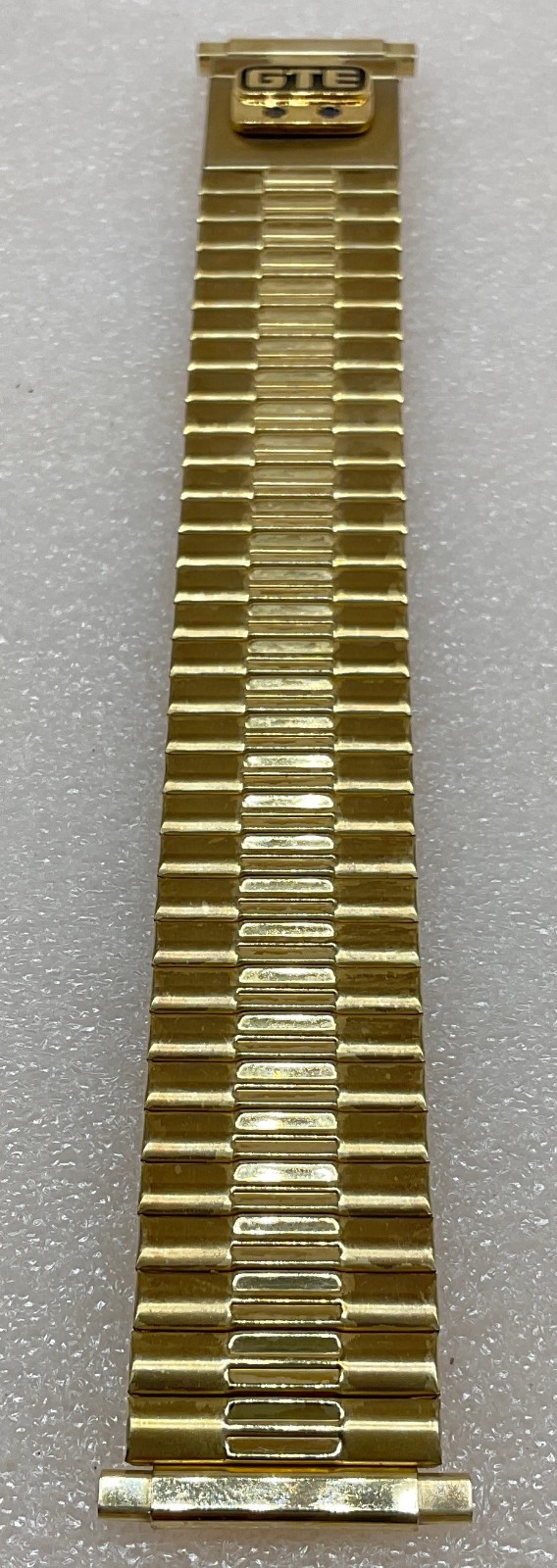 Vintage GTE 10k Gold Emblem Speidel Stretch Gold Tone Watch Band