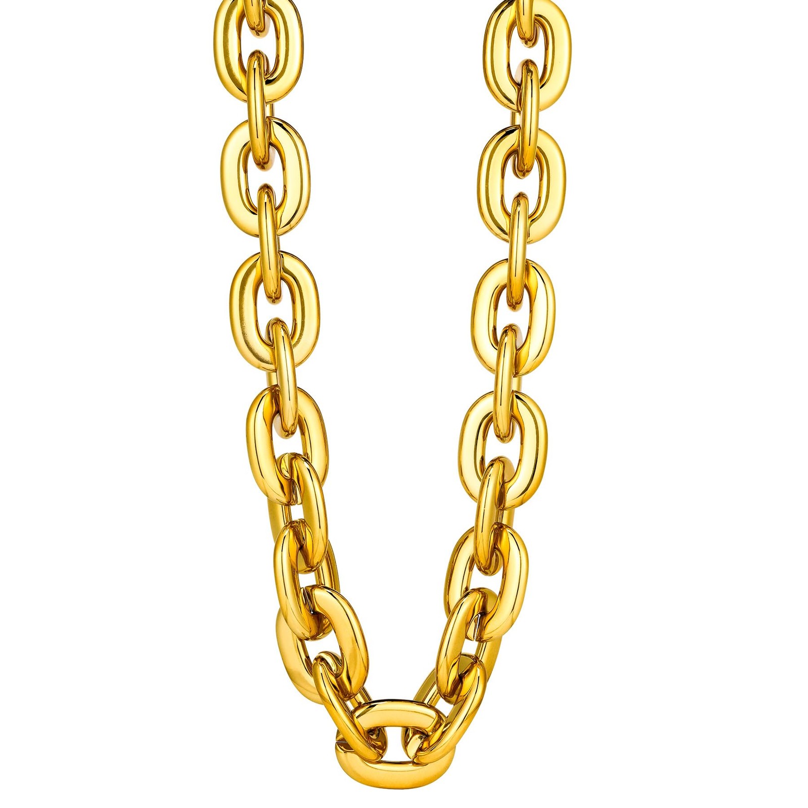 Large Fake Plastic Chain 36 Inch,Hip Hop Rapper Big Fake Necklace,NonFadeing,…