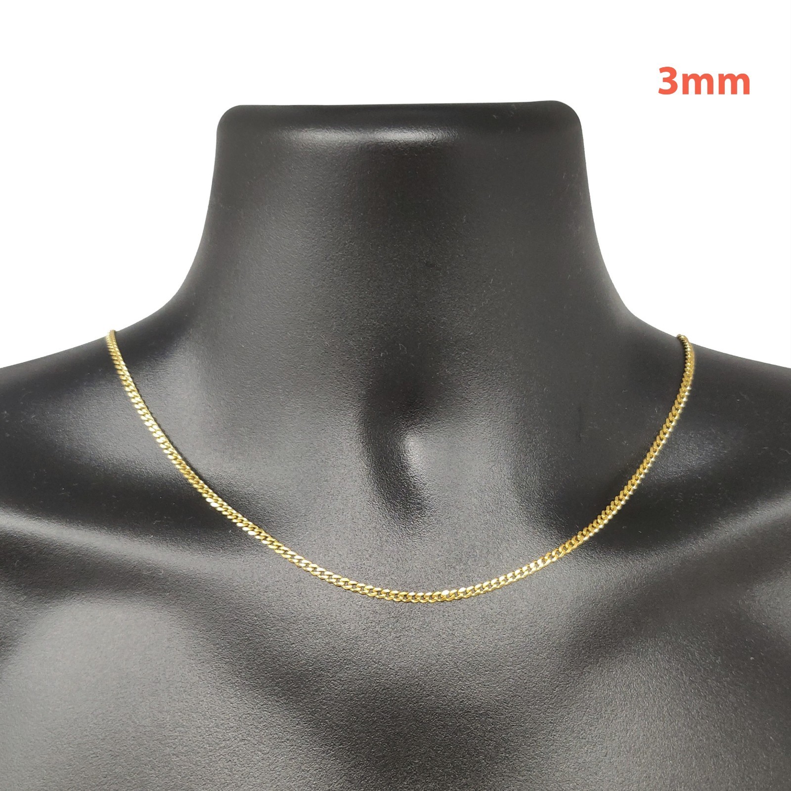 Miami Cuban Curb Link Chain Necklace or Bracelet 18k Gold Plated Stainless Steel