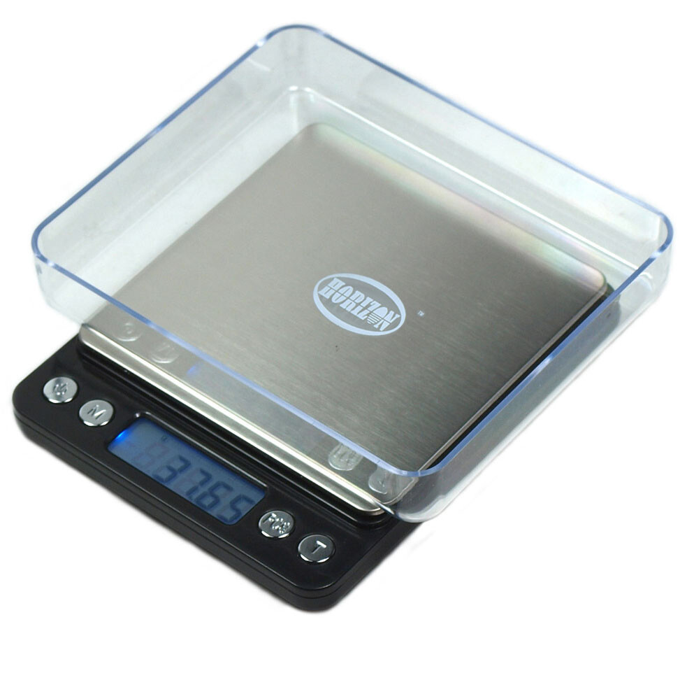 2000g x 0.1g Digital Scale Precision Scale for Jewelry Diet Shipping – Black