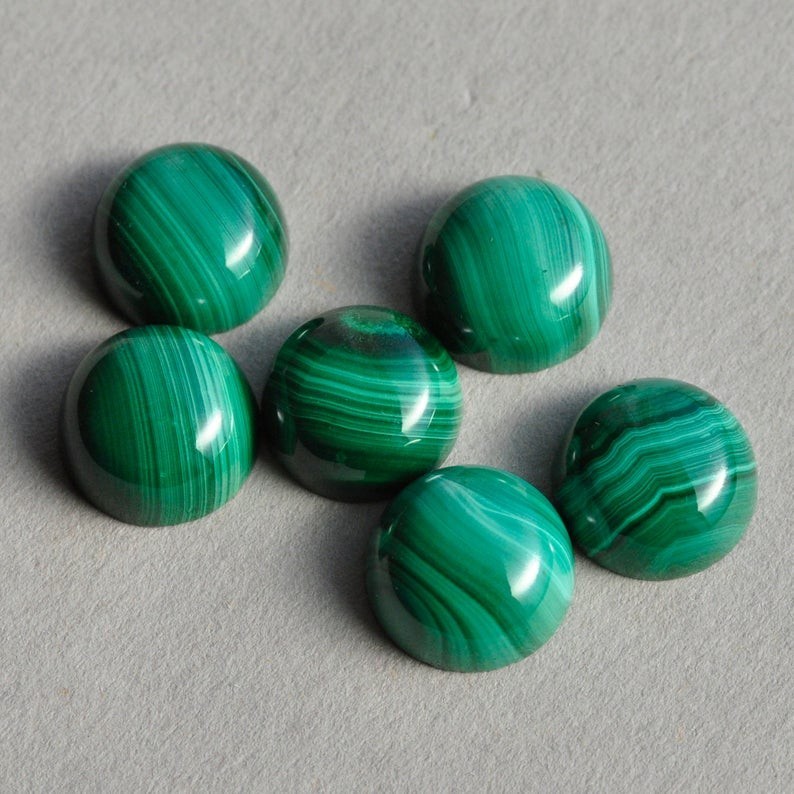 Natural Malachite Round Cabochon 5mm To 20mm Loose Gemstone