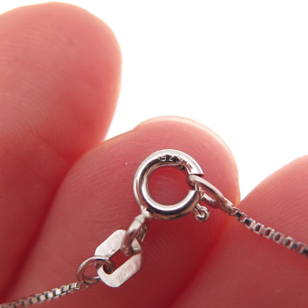 925 Sterling Round & Tapered Baguette-Cut C Z Cross Box Chain Necklace 18″