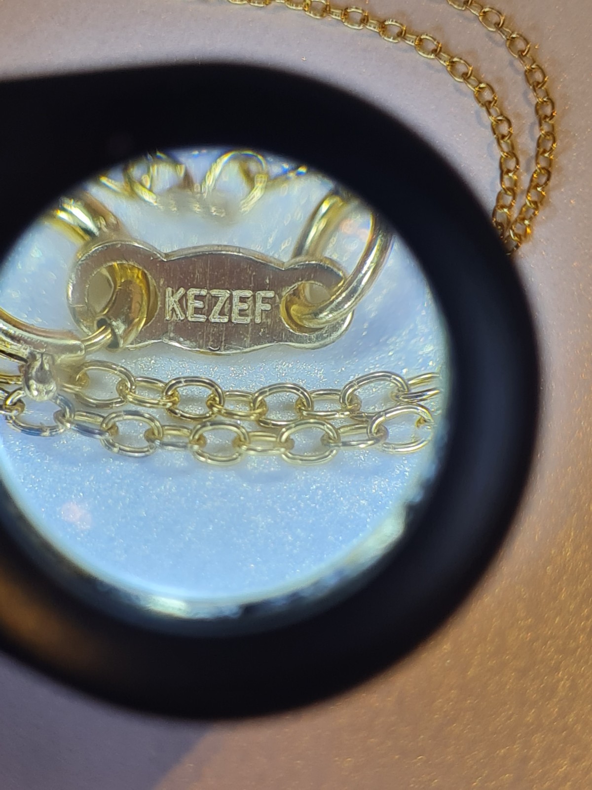 KEZEF Italian Gold over Sterling Silver Real Pearl Christian Cross + Necklace