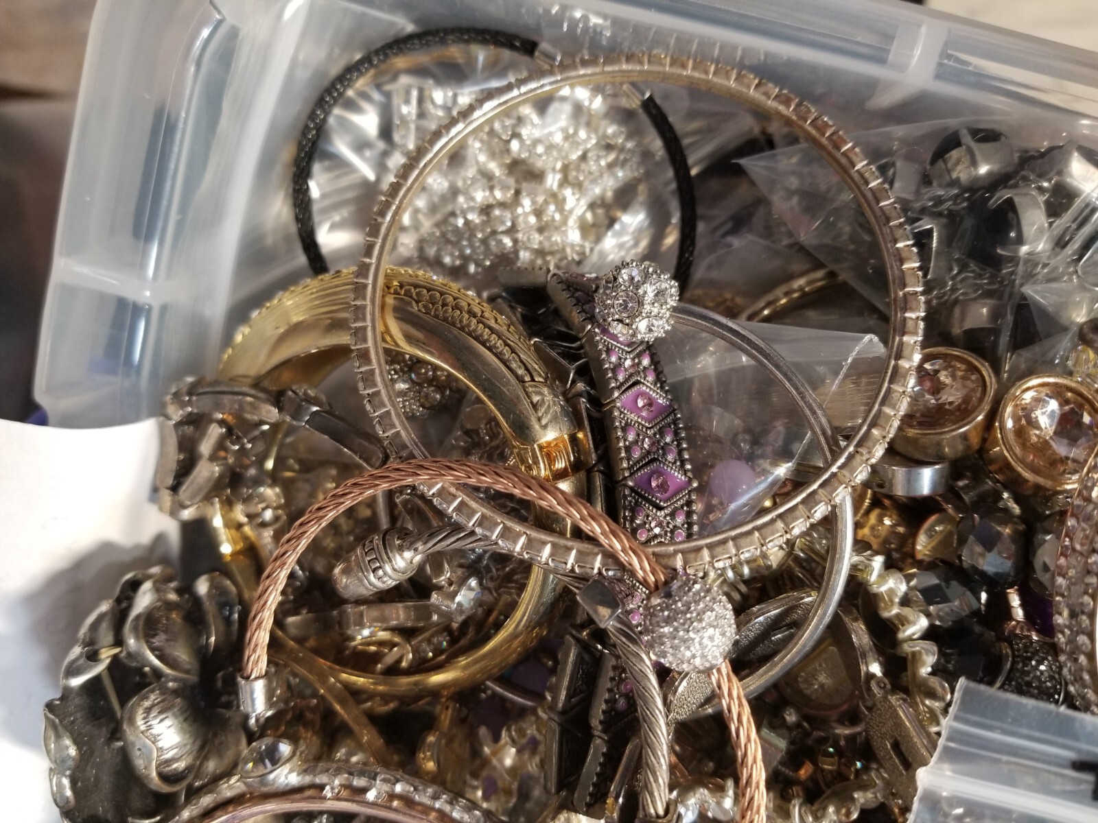 Lot Random Mix Bracelets rhinestone cuff stretch enamel Wrap Bead Gold silver Pl
