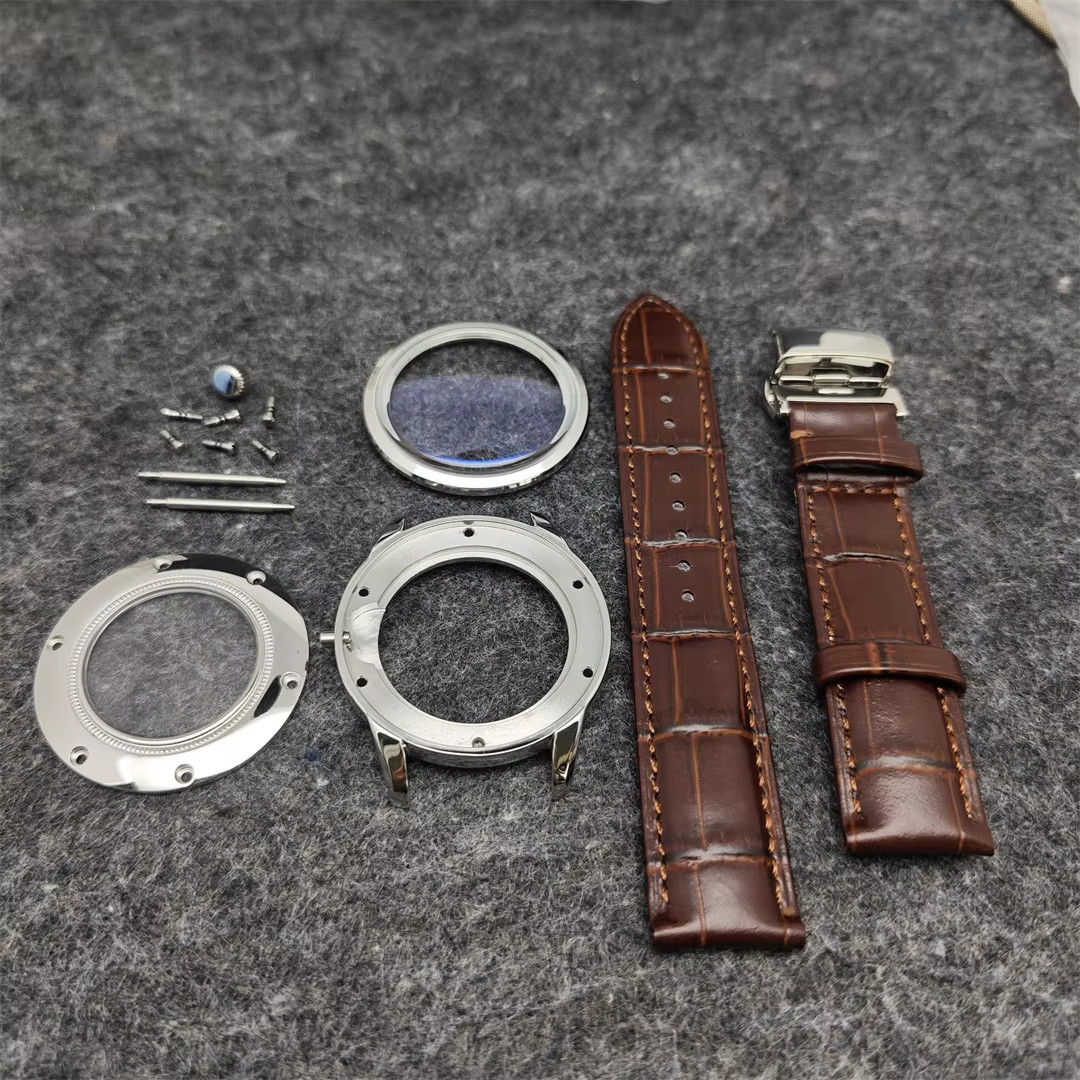 39Mm Watch Case Butterfly Double Buckle Leather Strap Fit 31Mm Dial Modification