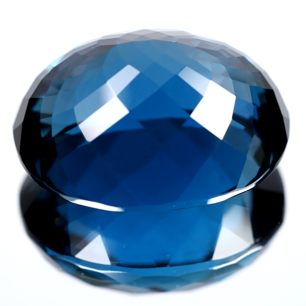 52.11 ct AAA Grade Mesmerizing Oval Cut (24 x 19 mm) Genuine London Blue Topaz