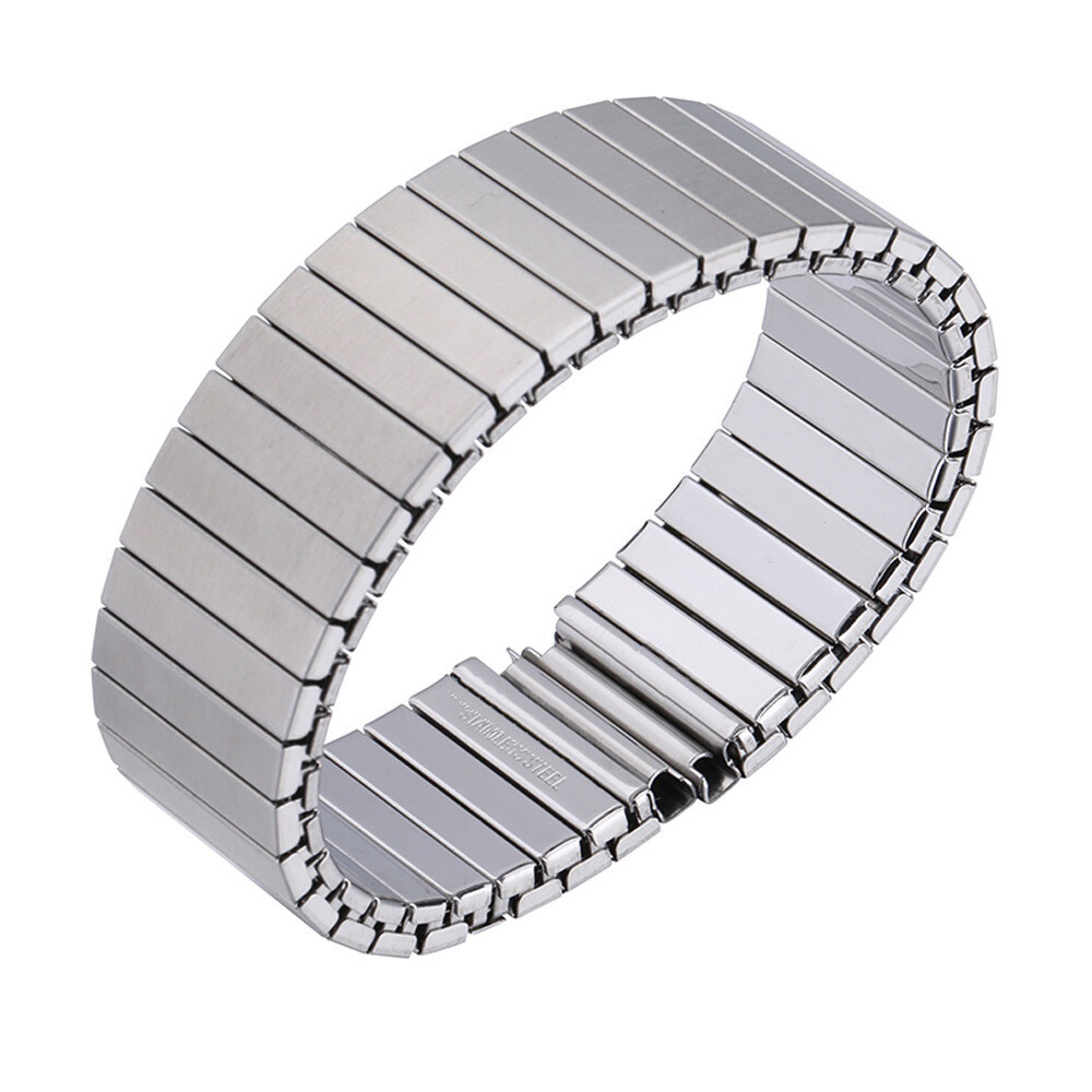 One-Piece Stainless steel Expander stretch metal watch Strap band16/18/20/22mm