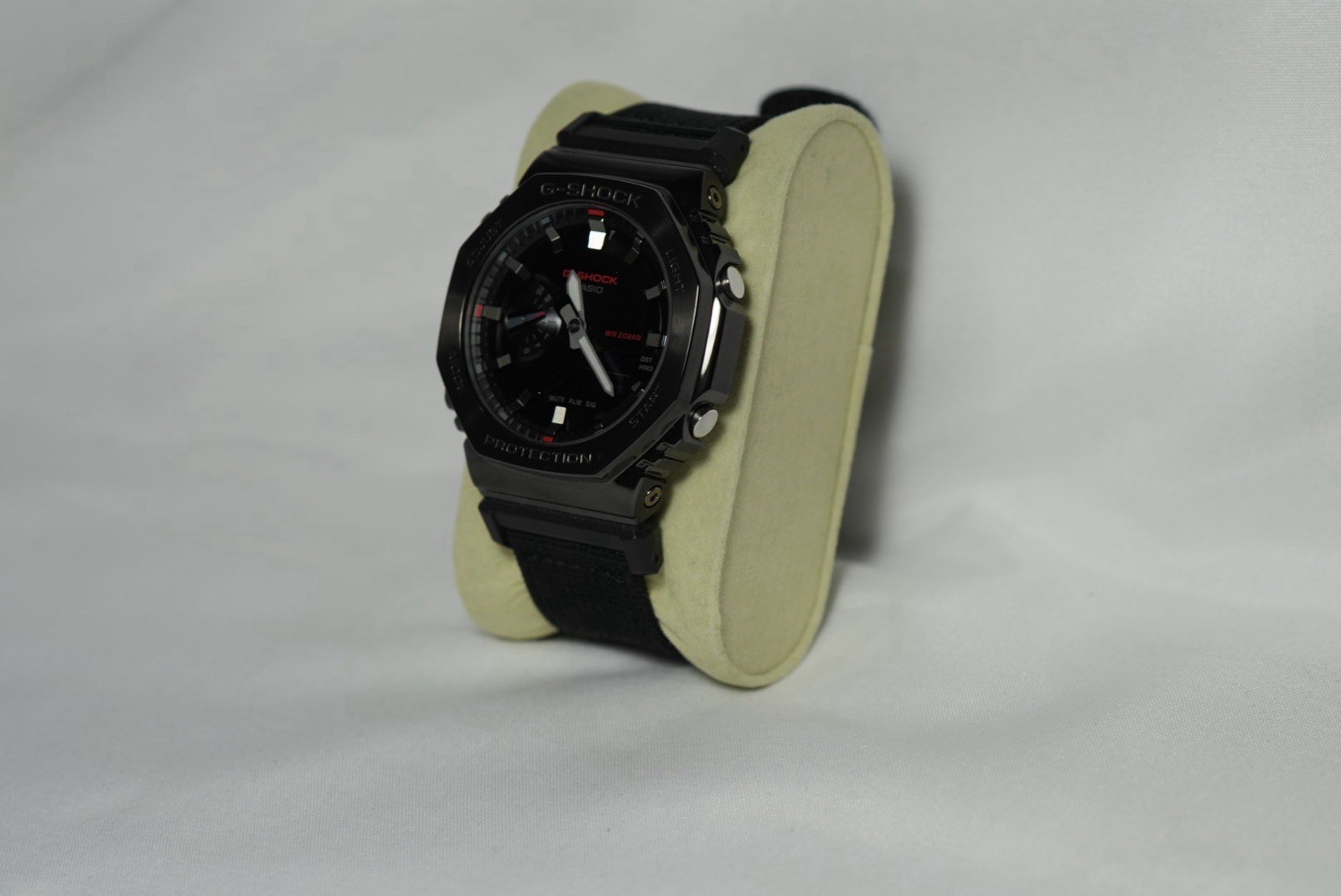 Casio G-SHOCK GM-2100CB Analog Quartz 200m Black Nylon Strap Octagon Case