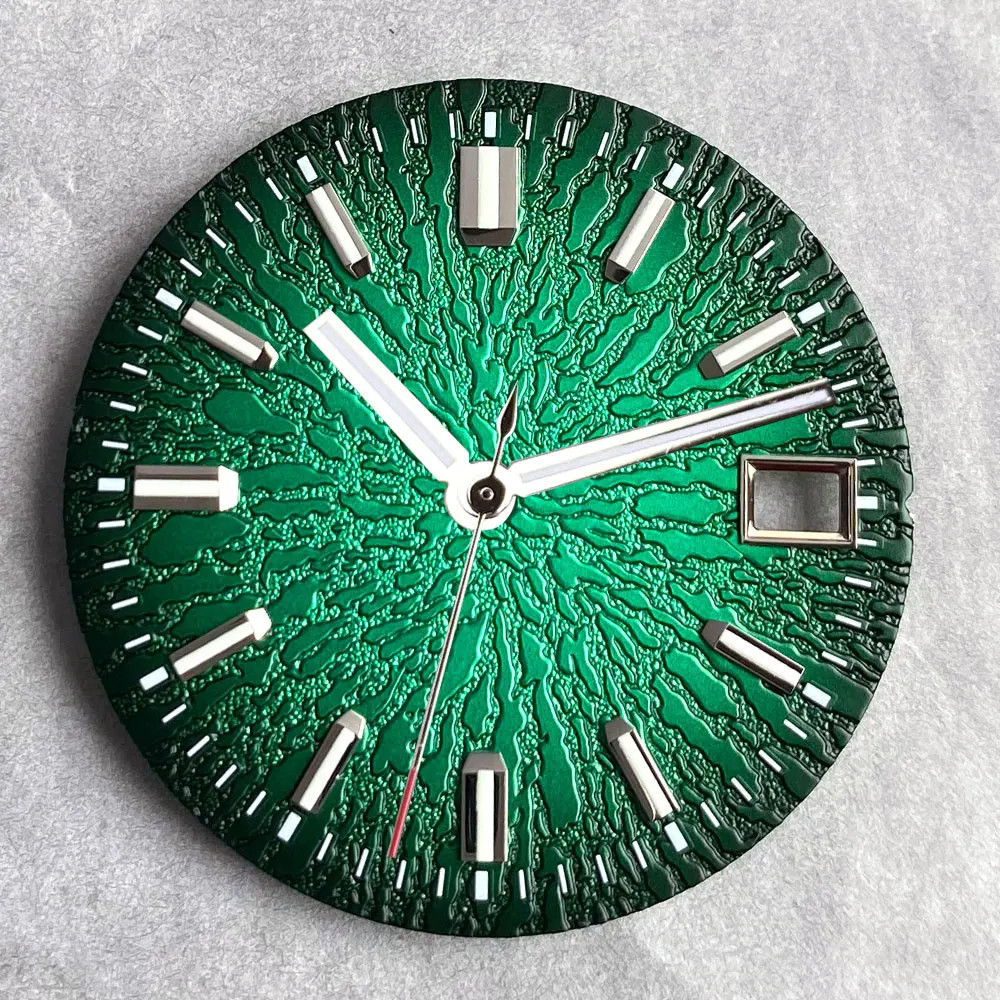 Tandorio 29mm No logo Watch Mod Dial For NH35 NH38 PT5000 Luminous Vintage Dial