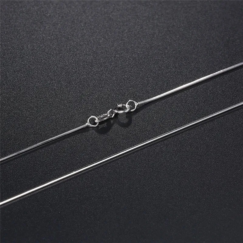925 Sterling Silver Snake Chain Necklace High Quality For Men Women Jewelry