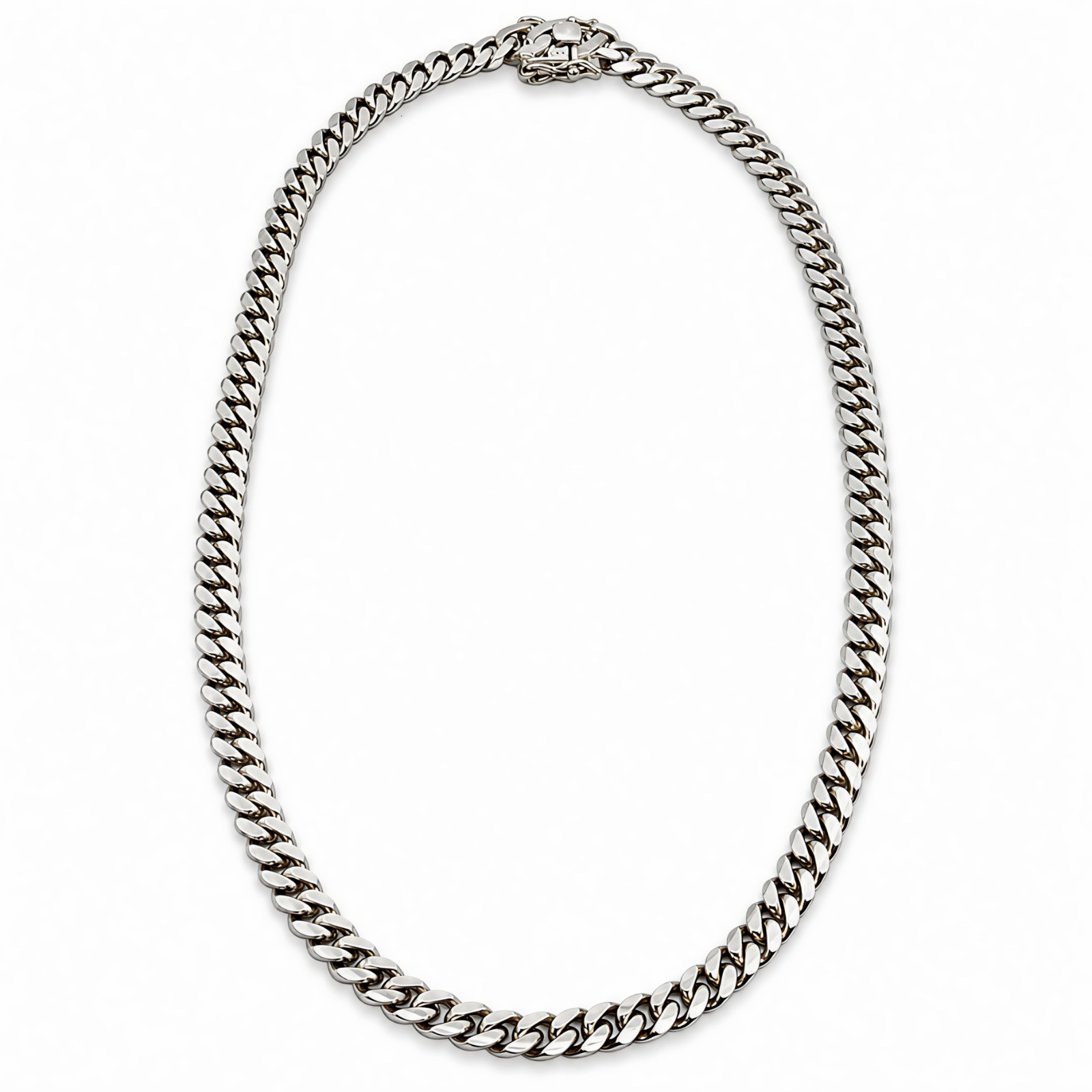 Heavy 77g Solid .999 Silver Miami Cuban Link Chain 10mm 20in Box Clasp